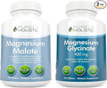 Magnesium Malate 400mg + Magnesium Glycinate 400mg - High Absorption &amp Highly Bioavailable Bundle - 270 + 270 Vegetarian Tablets
