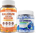 Calcium 1200 mg with Vitamin D3 Gummies + Organic Blue Spirulina Gummies