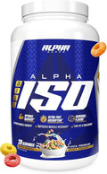 Alpha Supps ISO Low Carb 100% Whey Protein Isolate Powder 25 Grams Per Serving Helps Support Muscle Growth Low Sugar and Gluten Free (Fruity Cereal 2 lb)