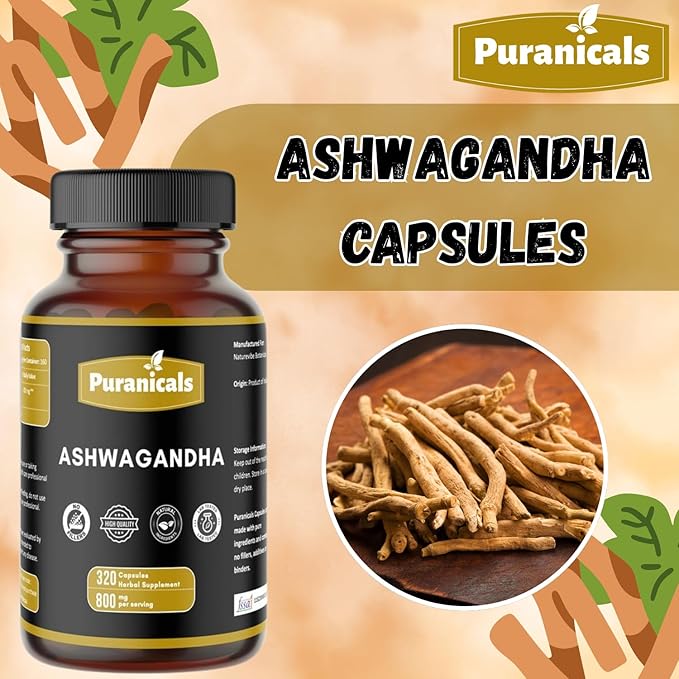 Ashwagandha 320 Capsules &amp Irish Moss 320 Capsules Combo – Herbal Dietary Supplement | Easy Daily Use | Non-GMO Ingredients No Artificial Colors | Capsules Combo Pack