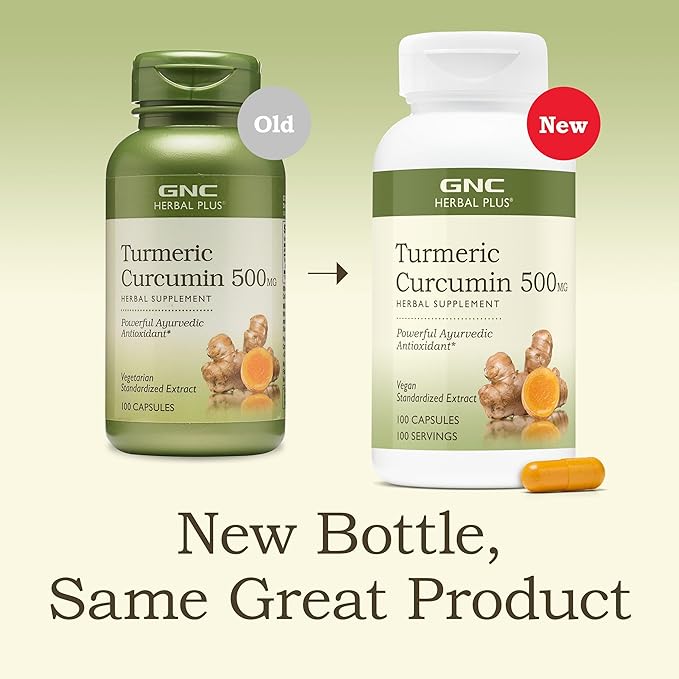 GNC Turmeric Curcumin 500mg Vegan 100 Capsules