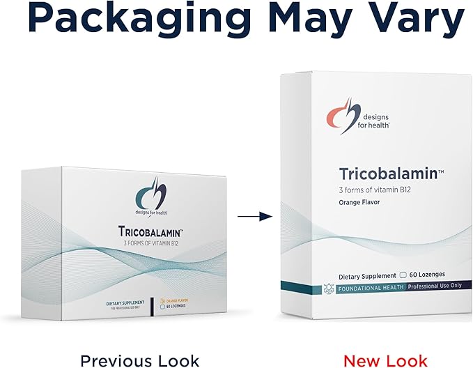 Designs for Health B12 Tricobalamin Lozenges - 3000mcg Triple B12 Quick Dissolve Tablets with Methylcobalamin Adenosylcobalamin + Hydroxocobalamin - Natural Orange Flavor (60 Lozenges)