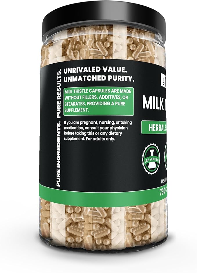 Pure Original Ingredients Milk Thistle (730 Capsules) No Magnesium Or Rice Fillers Always Pure Lab Verified