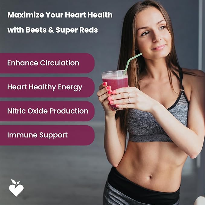 NutraChamps Beet Root Powder Circulation Supplement Superfood Powder Nitric Oxide with Beetroot Juice Super Reds &amp Grape Seed Extract No Sugar Beet Supplement - 8.74 Oz