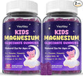 Magnesium Glycinate Gummies for Kids 4+: Sugar Free Magnesium Bisglycinate Gummy with Chamomile L-Theanine Lemon Balm B6 Omega 3 Zinc - Gluten Free Non-GMO Vegan Mixed Berry Flavor