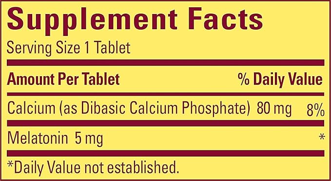Nature Made Melatonin Maximum Strength 5 mg 90 Tablets (2 Pack)