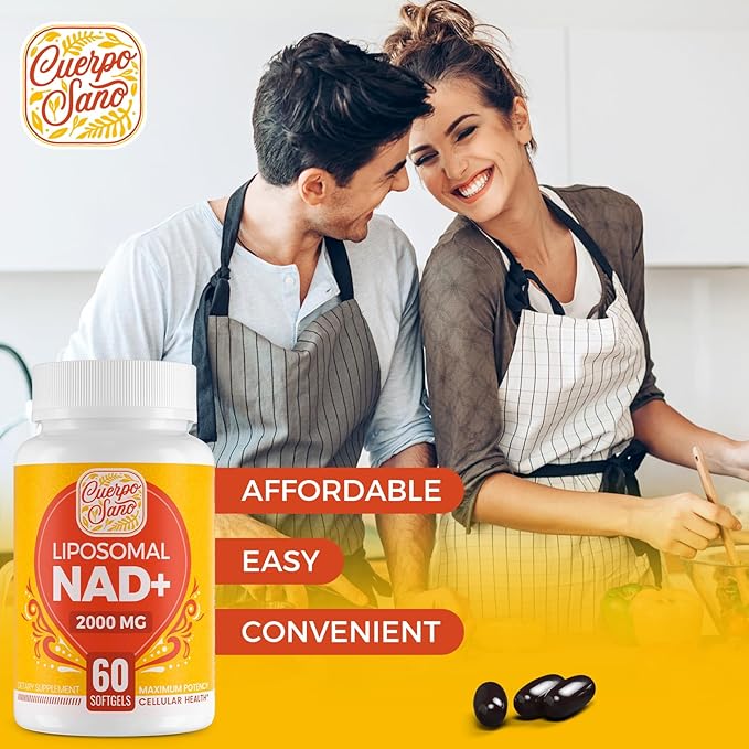 2000 MG NAD Supplement Liposomal NAD+ with High Absorption More Efficient Than Nicotinamide Riboside Pure &amp Plus Boosting Supplement Aging Defense Metabolism &amp Cellular 60 softgels