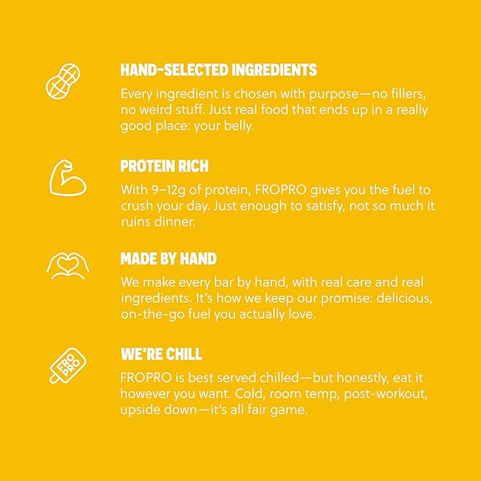 FROPRO Plant Protein Snack Bars - Plant Based Protein Bars All-Natural Gluten Dairy &amp Soy Free High Protein Bars with Low Calories | Banana Crunch 24 Pack