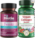 Purity Products Bundle - MyBiotin ProClinical + Vegan Collagen Builder MyBiotin ProClinical (Biotin MB40X Matrix Astaxanthin) - Vegan Collagen Builder (w/Key Plant-Based Ingredients &amp More)