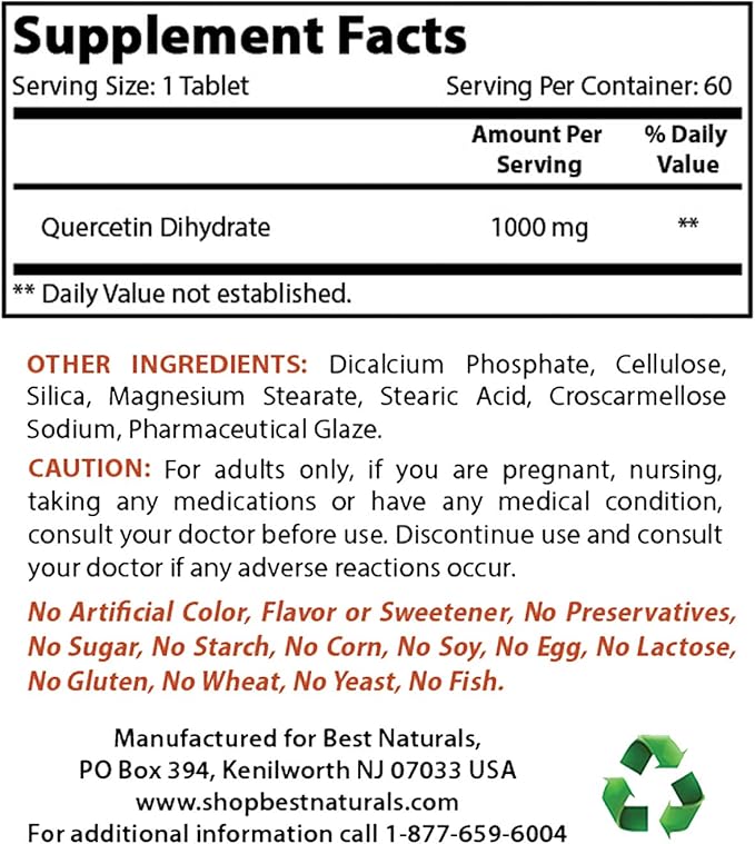 Calcium Citrate with Vitamin D-3 &amp Quercetin 1000 mg