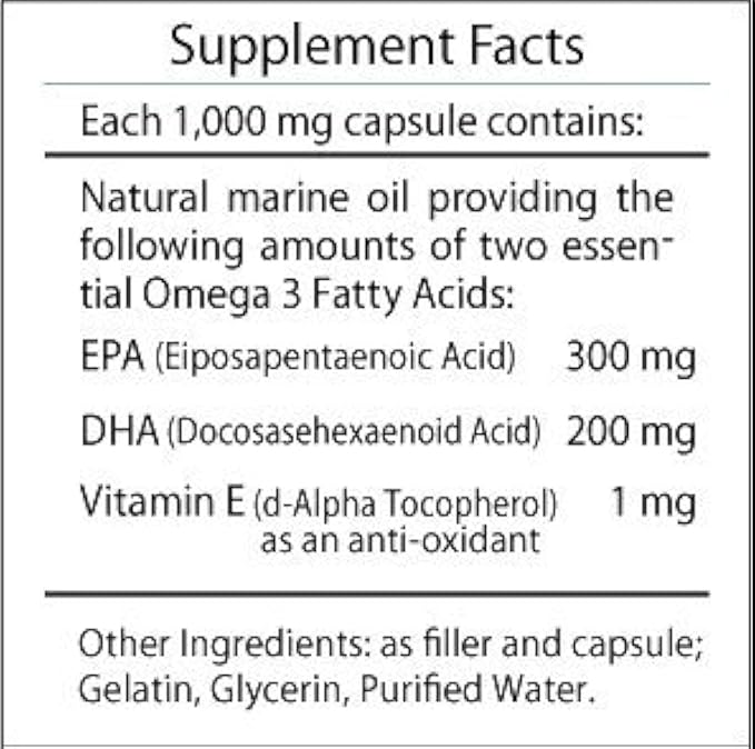 Professional Botanicals - Omega 3 Marine Lipid EPA (Eicosapentaenoic Acid) (900 mg) DHA (Docosahexaenoic Acid) (600 mg) Vitamin E (D-Alpha Tocopherol) (3mg) - 60 Soft Gels