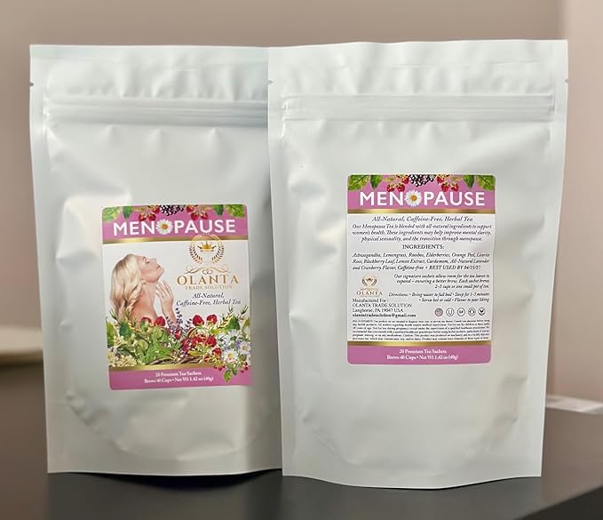 SUPPORT MENOPAUSE TEA - Support hot flashes menopause cooling menopause support complex natural menopause herbal tea immune booster - 20 Premium Tea Sachets