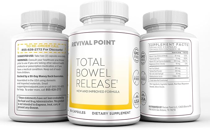 Total Bowel Release - Bloating Relief for Women &amp Men - 3 Bottles