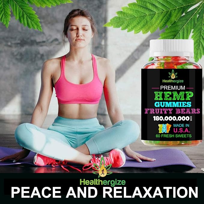 3PACK Hemp Gummies for Sleep-Fresh Fruity Gummy Bears-for Calm and Peace-Natural Hemp Edibles Party Candy-Made in USA