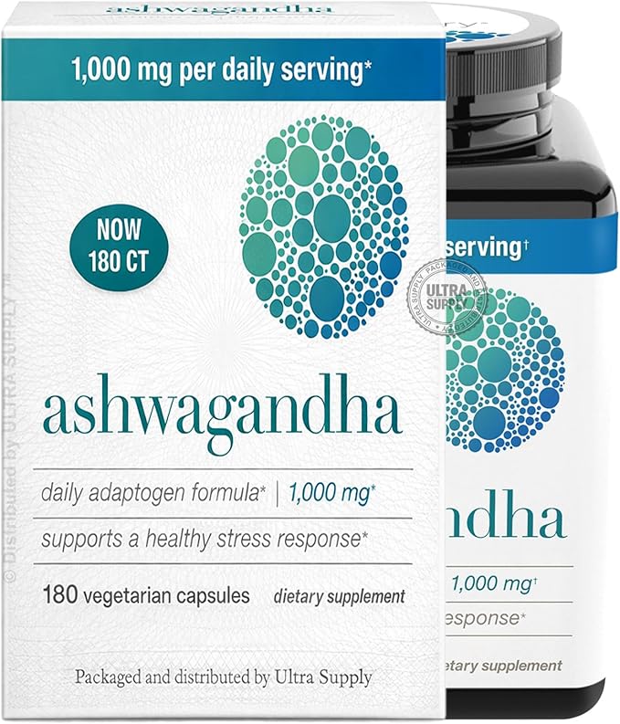 You.Theory Ashwagandha 1000 mg (180 Count. Value Pack) Full Spectrum Root + Extract Capsules