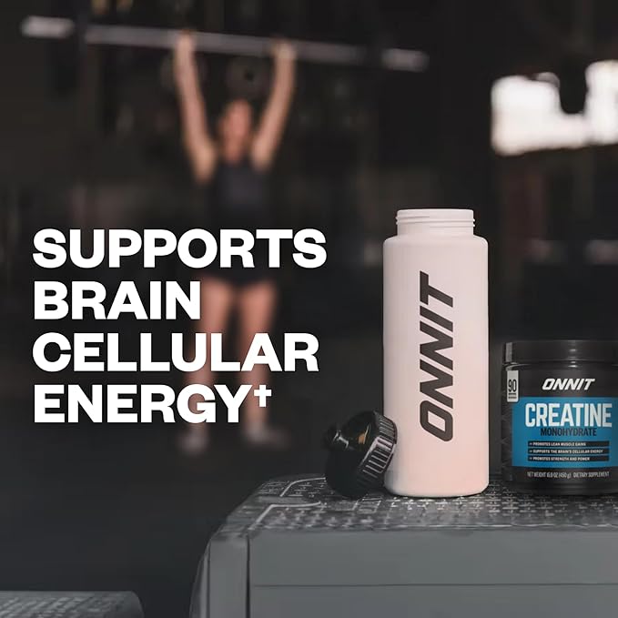 ONNIT Creatine Monohydrate Powder – Unflavored 90-Serving Value Size – Supports Strength Lean Muscle and Brain Energy† – Keto Friendly No Fillers 90 Servings 15.29 oz