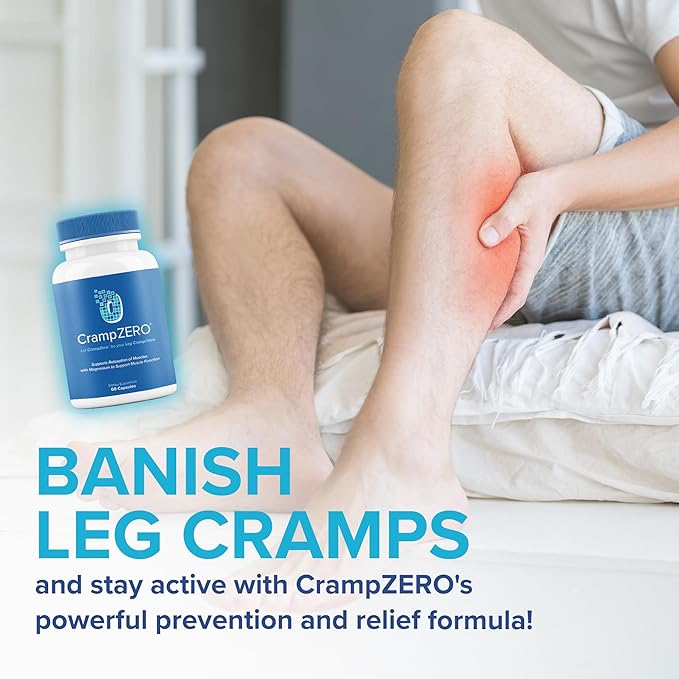 Magnesium for Leg Cramps at Night – Potassium Magnesium Supplement with Calcium and Vitamin D3 Supports Muscle Relaxation and Function Night Leg Cramps Relief 60 Capsules