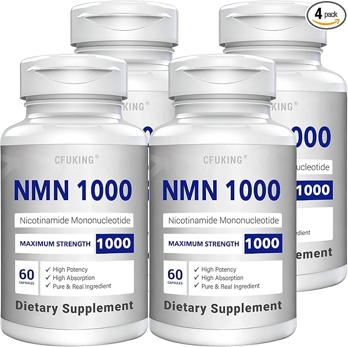 NMN 1000mg Per Serving Maximum Strength - 99% Pure NMN (Nicotinamide Mononucleotide) for NAD Cell Immune Energy Anti-Aging &amp Longevity Stabilized NMN Supplements 1000mg - 240 Veggie Capsules