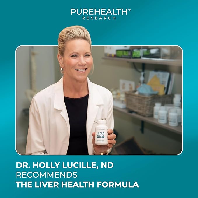 PUREHEALTH RESEARCH Liver Health – Liver Cleanse Detox &amp Repair Support Supplement- with Milk Thistle Turmeric Powder Dandelion Artichoke Beet Root Ginger L Cysteine HCL &amp More - 60 Caps