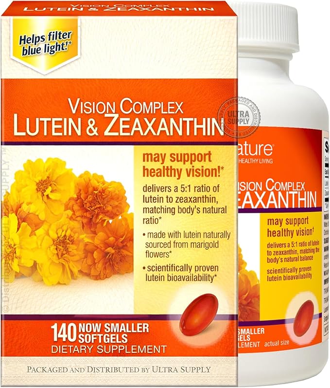 Tru.Natures Lutein &amp Zeaxanthin Vision Complex (140 ct Value Pack) Softgels with Marigold Extract Gluten Free