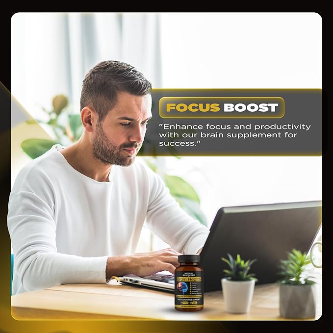 Brain Supplements for Memory and Focus – Nootropic for Men &amp Women | Supports Memory Mental Clarity &amp Focus | Capsules with L-Theanine Vitamin B6 &amp Phosphatidylserine (120)