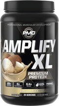 PMD Sports Amplify XL Premium Whey Protein Supplement Hydro Greens Blend - Glutamine and Whey Protein Matrix with Superfood for Muscle Strength and Recovery - Vanilla Flex (24 Servings)