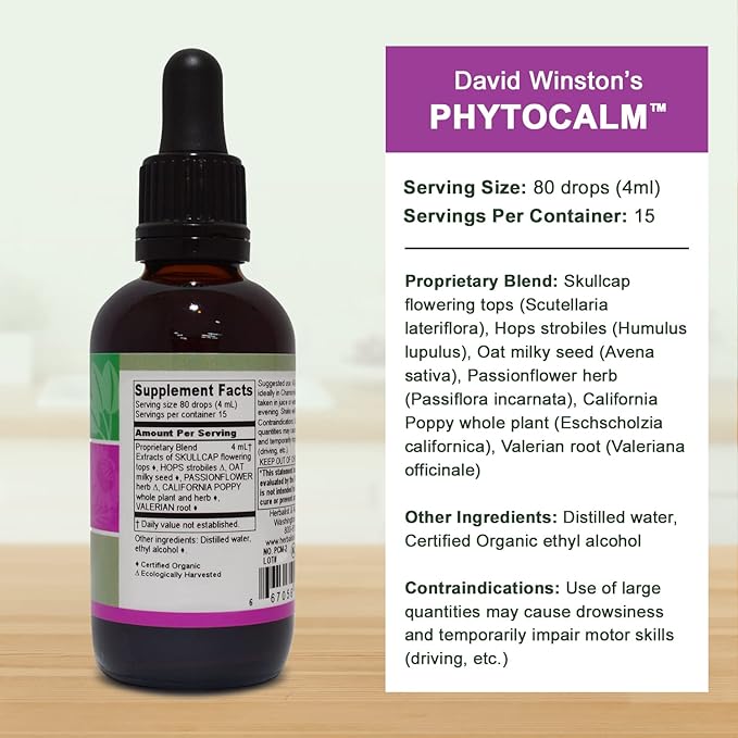Herbalist &amp Alchemist David Winston's Phytocalm™ Promotes Restful Sleep* (2 Fl Oz)