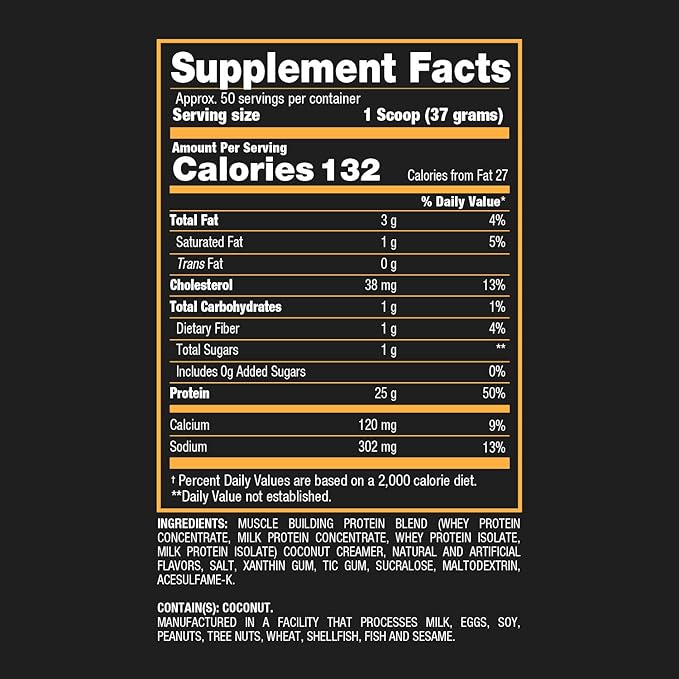 BPI Sports Whey HD Ultra Premium Protein Powder Salted Caramel 4.1 Pound