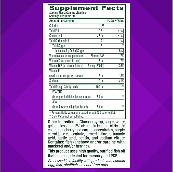 Vitafusion Omega-3 Gummies 240 Count
