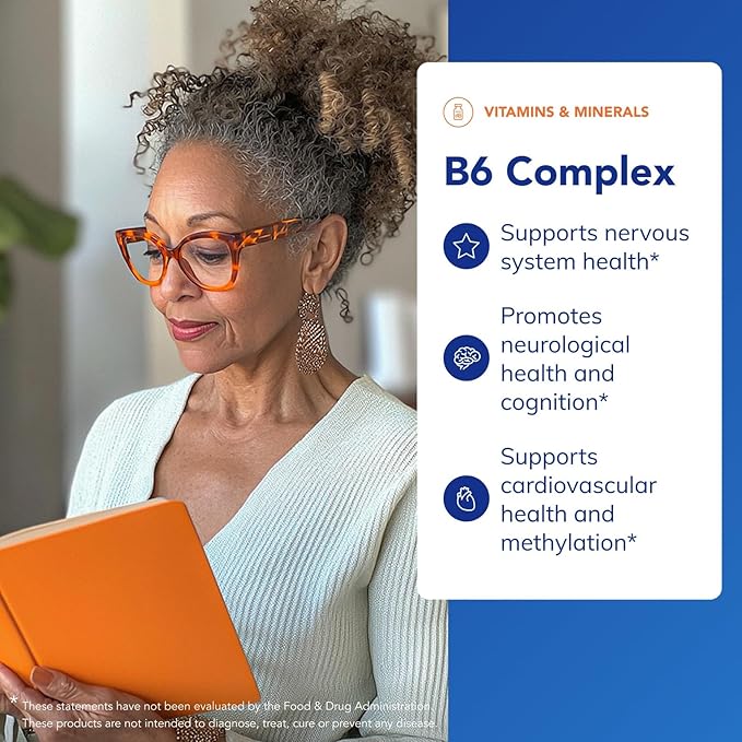 Pure Encapsulations B6 Complex - Supports Nervous System &amp Brain Health* - Includes B Vitamins - Contains Enriched Vitamin B6 - Non-GMO &amp Gluten Free - 60 Capsules