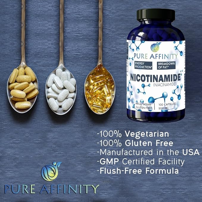 200 Count! B3 Nicotinamide 500 mg Effective Flush-Free Niacin. Energy Booster Cell Regenerator Supports Cognitive Decline Anti-Aging and Helps Breaks Down Carbs &amp Fats (200 Ct)
