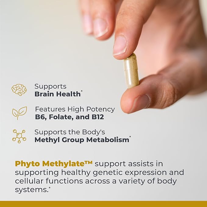 Premier Research Labs Phyto Methylate - B Vitamin Supplement - Supports Methylation Detox Brain &amp Heart Health - 5-MTHF &amp P5P - 60 Plant-Source Capsules
