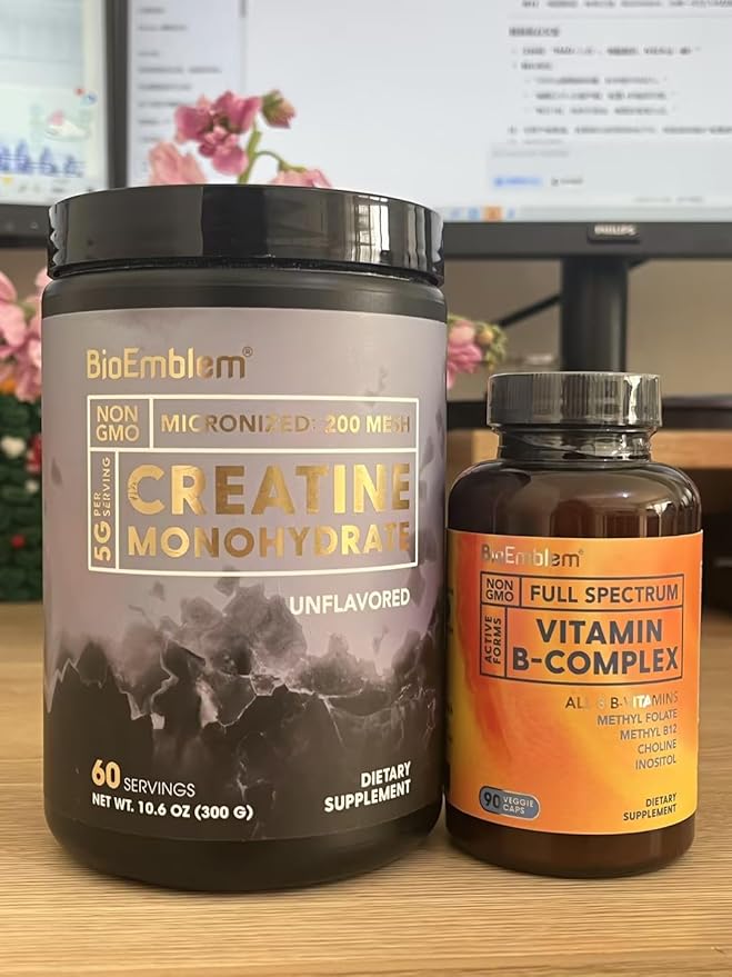 BioEmblem Vitamin B-Complex and Creatine Monohydrate Powder