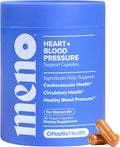 O Positiv MENO Heart + Blood Pressure Support Capsules – Daily Support for Healthy Circulation Stress Management &amp Blood Pressure – with CoQ10 Beets Pine Bark &amp Saffron – 30 Servings
