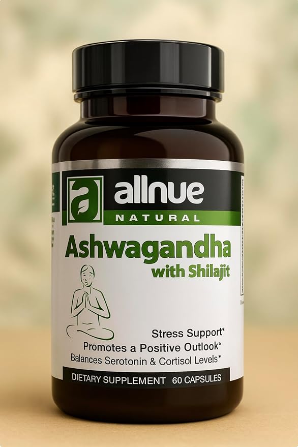 Ashwagandha with Shilajit – Natural Herbal Supplement – 60 Capsules – Supports Daily Balance Mind-Body Wellness and Healthy Lifestyle – Plant-Based and Easy to Take