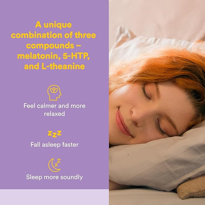 Stress-Relax Tranquil Sleep by Natural Factors Sleep Aid with Suntheanine L-Theanine 5-HTP Melatonin 90 Softgels