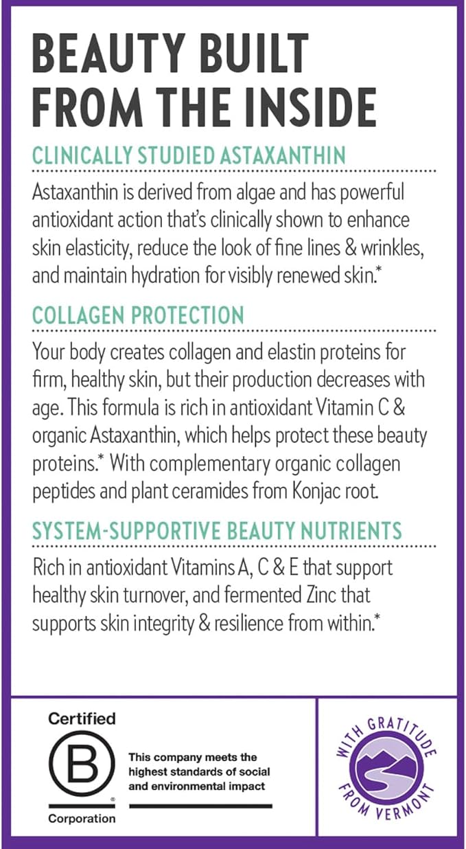 New Chapter Daily Skin Renewal Supplement Clinical-Strength Astaxanthin for Youthful Skin Care + Collagen Protection with Vitamin C Vitamin A E &amp Zinc - 30 Capsules