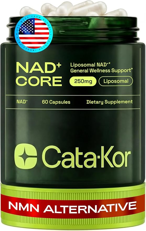 NMN Supplement Alternative – Liposomal NAD+ Supplement – Third-Party Tested – NAD CORE – 30-Day Supply – 60 Capsules