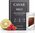 Cavae Iron Melts with 19mg Ferric Saccharate Folate Citric Acid Monk Fruit Naturally Enhances Iron Absorption Gut Health Boost EnergyZero Sugar Raspberry Flavor 30 Oral Strips (1)
