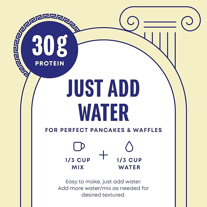 Protein Pancake Mix &amp Protein Waffle Mix by Phoros Nutrition 30g of Protein Low Carb High Protein Keto-Friendly Whey Protein Whole Grain Oats Whole Wheat Pancakes Just Add Water (Buttermil