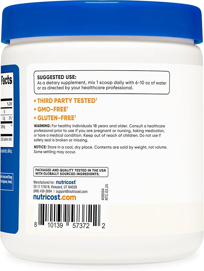 Nutricost CLA (Conjugated Linoleic Acid) 8oz (227g) Powder - Gluten Free GMO Free CLA Supplement