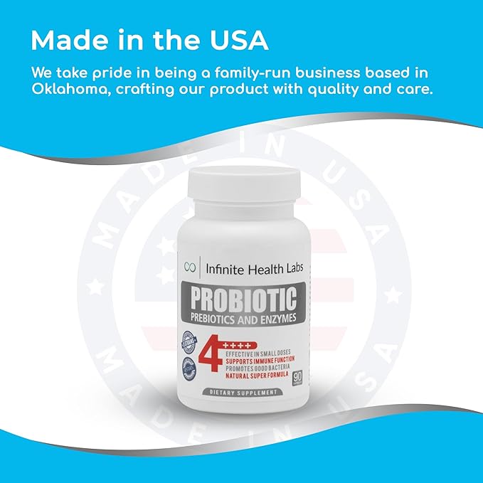 Probiotic Supplement/Infinite Health - 90 Small Easy to Swallow Capsules - All Natural Helps Relieve Digestive Problems &amp Gas - Improves Immune System 2.1 Billion CFUs per Capsule
