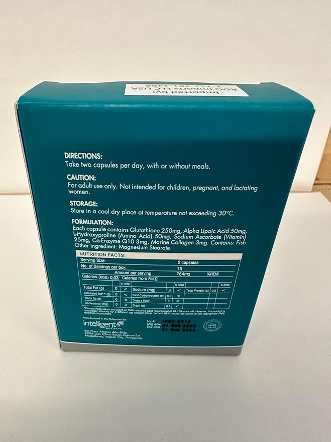 Belo Nutraceuticals Glutathione + Collagen 30 Capsules