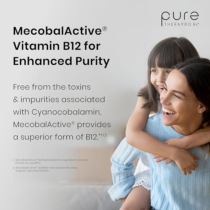 Methyl B Complete - 60 Vegetable Capsules | Optimal Methylation Support Supplement with Quatrefolic 5-MTHF (Active folate) Methylcobalamin (Active B12) B2 B6 and TMG | Pharmaceutical Grade
