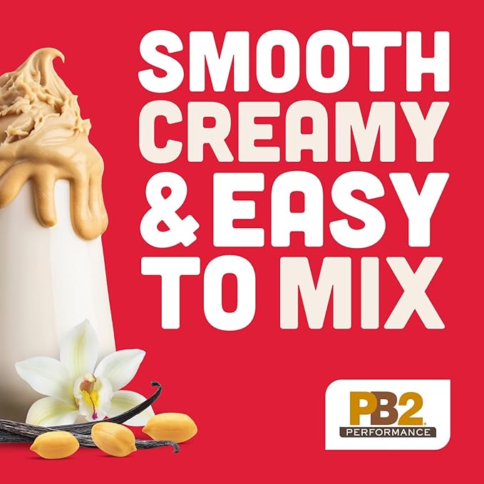 PB2 Performance Peanut Plant Based Vegan Protein Powder | 20g Complete Protein No Added Sugar Prebiotic Fiber | Dairy Free Certified Vegan Non-GMO Gluten Free [Peanut w/Madagascar Vanilla 2LB]