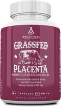 Ancestral Supplements Grass Fed Placenta Supplement with Liver Contains Postpartum Vitamins for Women Breastfeeding Promotes Menopause Relief Stem Cells Support Skin Elasticity 180 Capsules