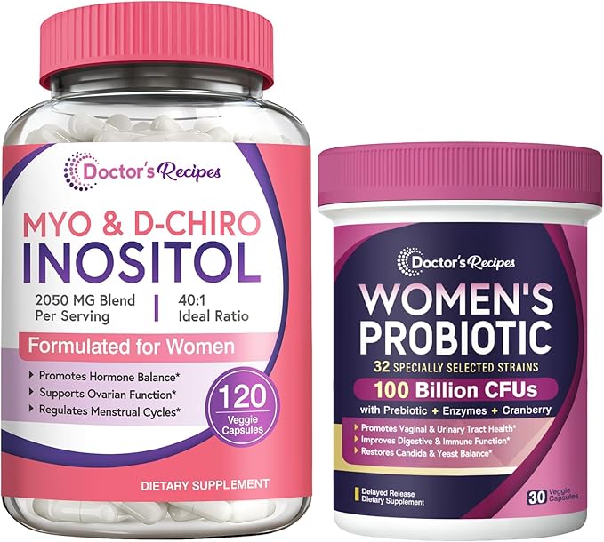 Doctor's Recipes Microflora &amp Hormone Balance Bundle - Vaginal Urinary Digestive Immune &amp Reproductive Health for Women