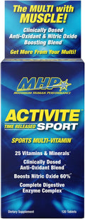 MHP Activite Sport Multi Vitamin 25 Vitamins and Minerals Nitric Oxide Booster Digestive Enzymes Antioxidants 120 Tablets