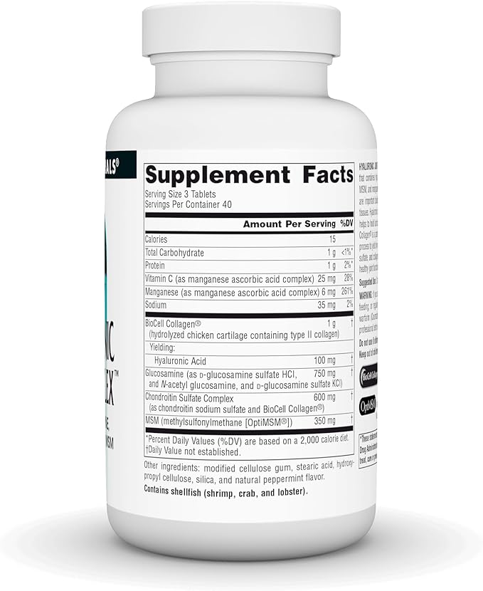 Source Naturals Hyaluronic Joint Complex with Glucosamine Chondroitin &amp MSM Extra Strength - 120 Tablets
