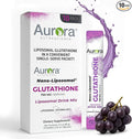 Aurora Nutrascience Nano-Liposomal Glutathione Grape Powdered Drink Mix Immune &amp Antioxidant Gut Health Support Supplement 750 mg per Serving Non-GMO Sugar-Free 10 Single Serve Packets